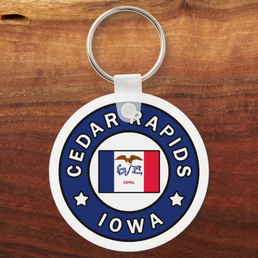 Cedar Rapids Iowa Schlüsselanhänger (Vorderseite)