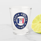 Cedar Rapids Iowa Schnapsglas (Vorderseite)