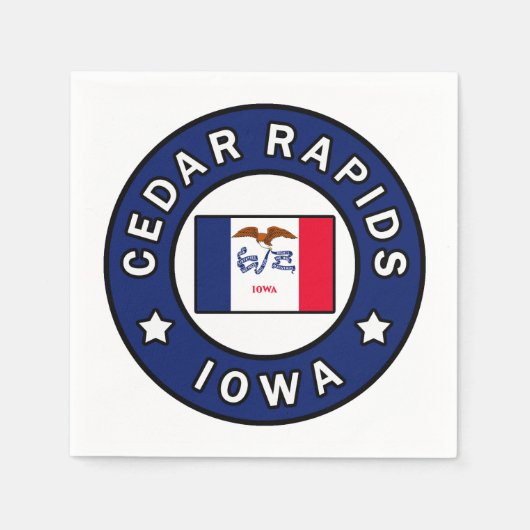Cedar Rapids Iowa Serviette (Vorderseite)