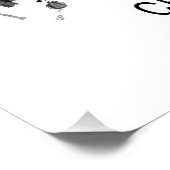 Cedar Rapids Iowa Skyline BW Poster (Ecke)
