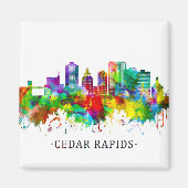 Cedar Rapids Iowa Skyline Magnet (Vorne)