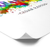 Cedar Rapids Iowa Skyline Poster (Ecke)