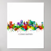 Cedar Rapids Iowa Skyline Poster (Vorne)