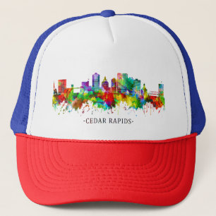Cedar Rapids Iowa Skyline Truckerkappe