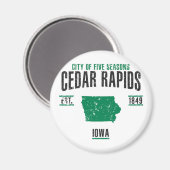 Cedar Rapids Magnet (Vorderseite/Rückseite)