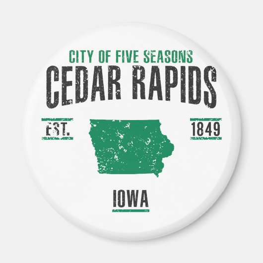 Cedar Rapids Magnet (Vorne)