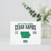 Cedar Rapids Postkarte (Stehend Vorderseite)