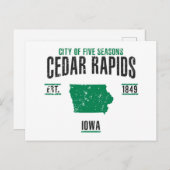Cedar Rapids Postkarte (Vorne/Hinten)