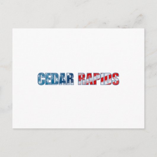 Cedar Rapids Postkarte (Vorderseite)