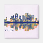 Cedar Rapids Skyline Magnet (Vorne)