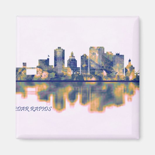 Cedar Rapids Skyline Magnet (Vorne)