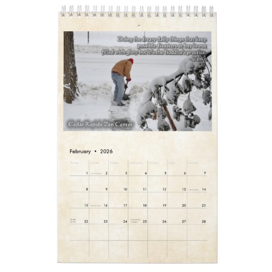 Cedar Rapids-Zen-Mitte-Kalender 2019 Kalender (Feb 2026)