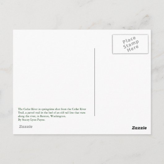 Cedar River Beach Postcard Postkarte (Rückseite)