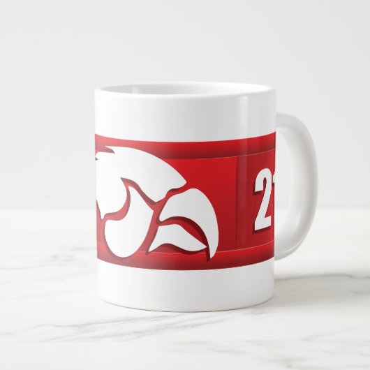 Cedar Springs Red Hawks #2 Jumbo-Tasse (Vorderseite Rechts)