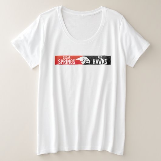 Cedar Springs Red Hawks #3 Große Größe T-Shirt (Design vorne)