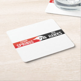 Cedar Springs Red Hawks #3 Rechteckiger Pappuntersetzer