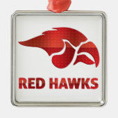 Cedar Springs Red Hawks #5 Ornament Aus Metall (Vorne)