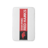 Cedar Springs Red Hawks Badematte (Vorderseite Vertikal)