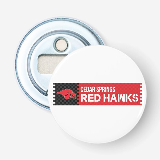 Cedar Springs Red Hawks Flaschenöffner (Vorderseite)