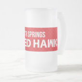 Cedar Springs Red Hawks Mattglas Bierglas (VorderseiteRechts)