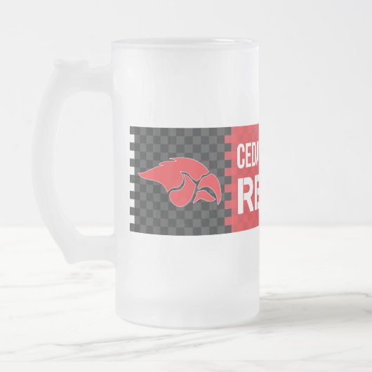 Cedar Springs Red Hawks Mattglas Bierglas (Links)
