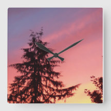 Cedar Sunrise Washington Staat Square Clock