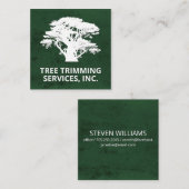 Cedar Tree | Landflucht | Gardener | Baumschneider Quadratische Visitenkarte (Vorne/Hinten)