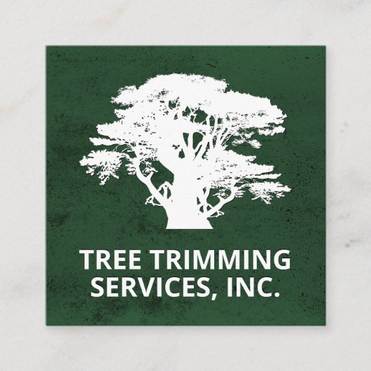 Cedar Tree | Landflucht | Gardener | Baumschneider Quadratische Visitenkarte (Vorderseite)