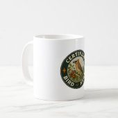 Cedar Waxwing Abzeichen Kaffeetasse (Vorderseite Links)