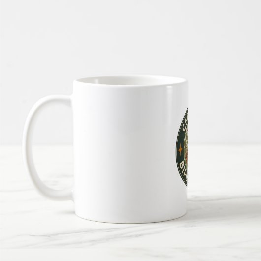 Cedar Waxwing Abzeichen Kaffeetasse (Links)