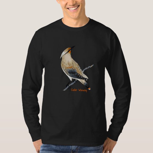 Cedar Waxwing Bird Bird Ornithology 1 T-Shirt (Vorderseite)