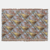 Cedar Waxwing Bird Nature Art Pattern Decke (Vorderseite)