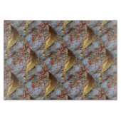 Cedar Waxwing Bird Nature Art Pattern Schneidebrett (Vorderseite)