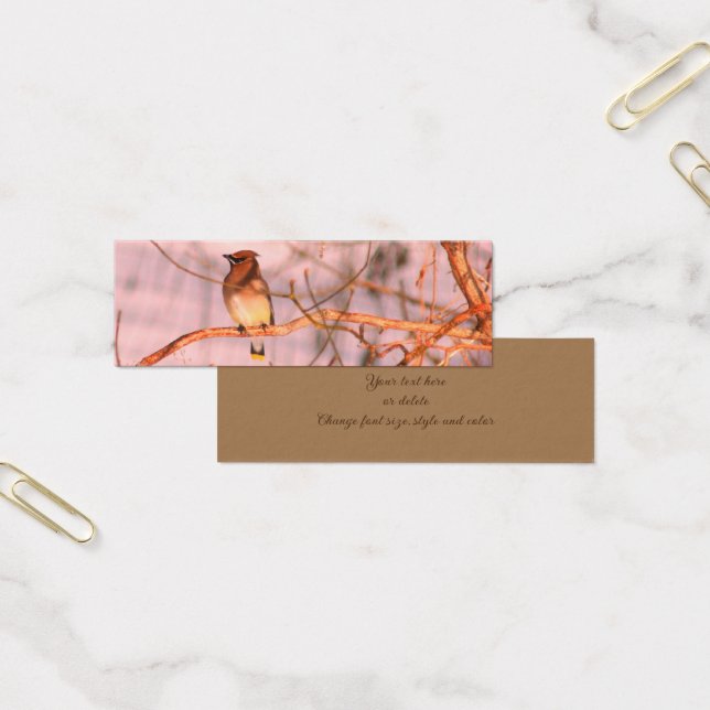 Cedar Waxwing Bird Nature Mini Lesezeichen (Büro)