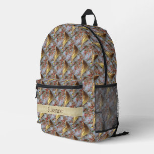 Cedar Waxwing Bird Naturkunde Personalisiert Bedruckter Rucksack
