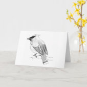Cedar Waxwing Blank Grußkarte Karte (Gelbe Blume)