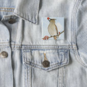 Cedar Waxwing Button (Beispiel)
