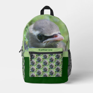 Cedar Waxwing Fledgling Bird Personalisiert Bedruckter Rucksack
