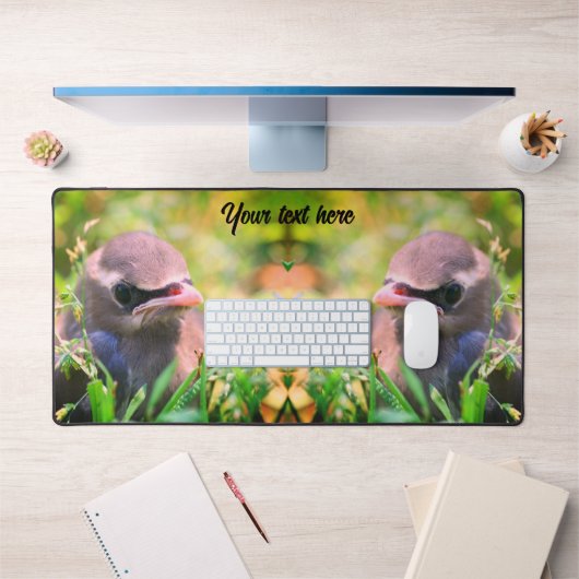 Cedar Waxwing Fledgling Bird Personalisiert Schreibtischunterlage (Büro 1)