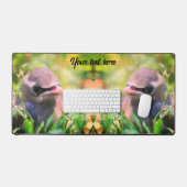 Cedar Waxwing Fledgling Bird Personalisiert Schreibtischunterlage (Tastatur & Maus)