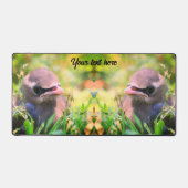 Cedar Waxwing Fledgling Bird Personalisiert Schreibtischunterlage (Vorderseite)