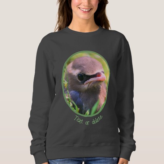 Cedar Waxwing Fledgling Bird Personalisiert Sweatshirt (Vorderseite)