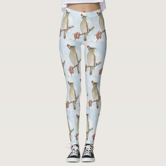 Cedar Waxwing Leggings (Vorderseite)