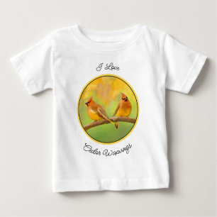 Cedar Waxwing Malerei - Niedliche Original Hunde K Baby T-shirt