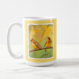 Cedar Waxwing Malerei - Niedliche Original Hunde K Kaffeetasse