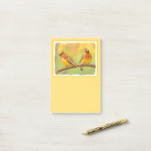 Cedar Waxwing Malerei - Niedliche Original Hunde K Post-it Klebezettel (Auf Schreibtisch)