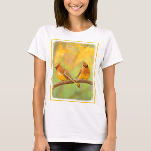 Cedar Waxwing Malerei - Niedliche Original Hunde K T-Shirt