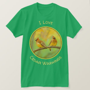 Cedar Waxwing Malerei - Niedliche Original Hunde K T-Shirt