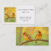 Cedar Waxwing Malerei - Niedliche Original Hunde K Visitenkarte (Vorne/Hinten)