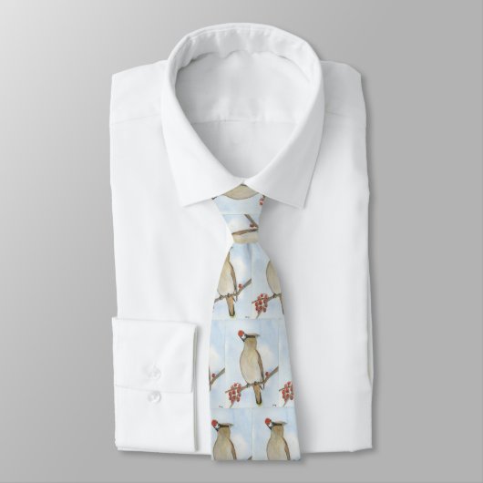 Cedar Waxwing Neck Tie Krawatte (Gebunden)